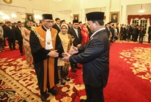 Presiden Prabowo Subianto Saksikan Pengucapan Sumpah Sunarto sebagai Ketua MA