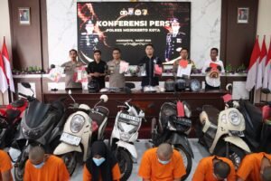 Polisi Amankan Pasutri Curanmor di 21 TKP Mojokerto Kota