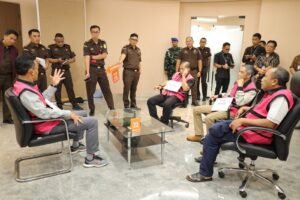 Kejagung Gelar Rekonstruksi Kasus Suap dan Perintangan Penanganan Perkara di PN Jakarta Pusat
