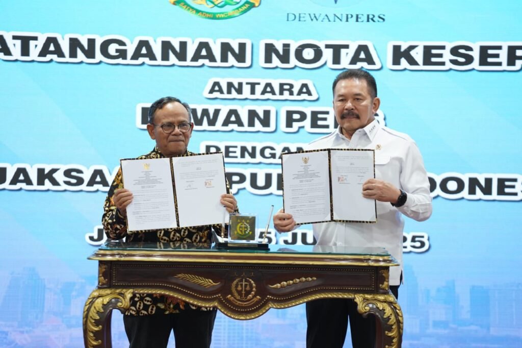 MoU Kejaksaan dengan Dewan Pers, Sepakat Jaga Kemerdekaan Pers dan Tegakkan Hukum