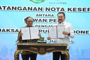 MoU Kejaksaan dengan Dewan Pers, Sepakat Jaga Kemerdekaan Pers dan Tegakkan Hukum
