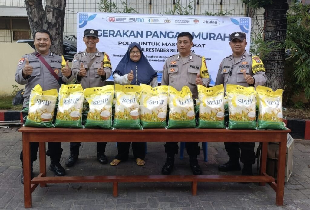 Antusias Masyarakat, 2 Ton Bahan Pangan di Mapolsek Simokerto Ludes