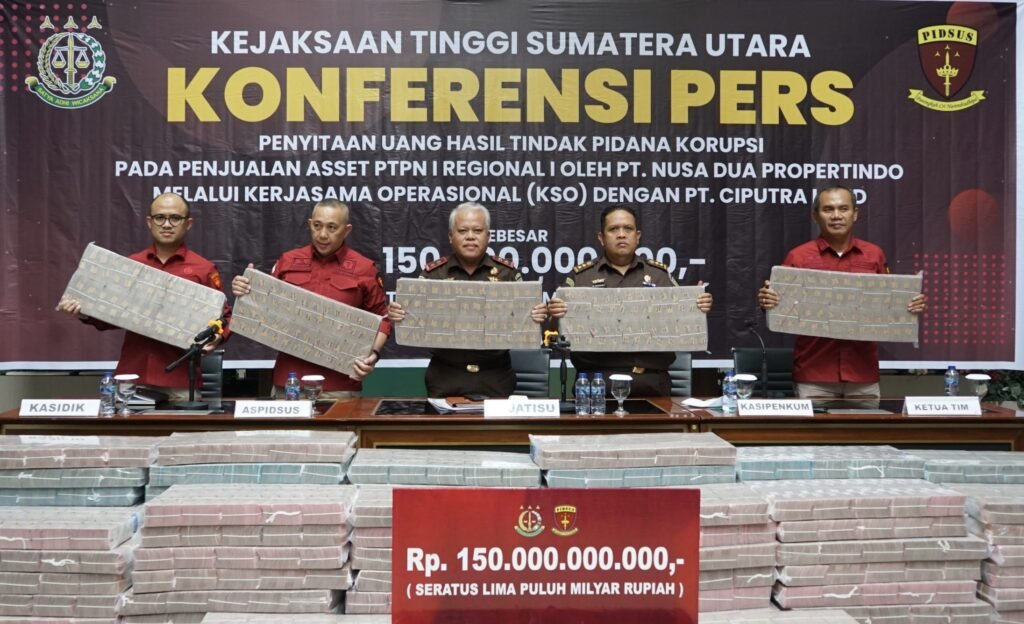 Kasus Korupsi Jual Aset PTPN, Kejatisu Amankan Rp150 Miliar dari PT. DMKR