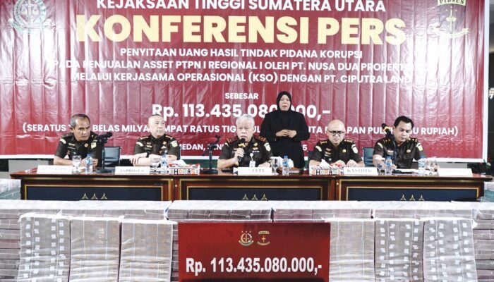 Kasus Korupsi PTPN 1, Kejatisu Pemer Uang Rp.113 Miliar dari PT. Nusa Dua Propertindo