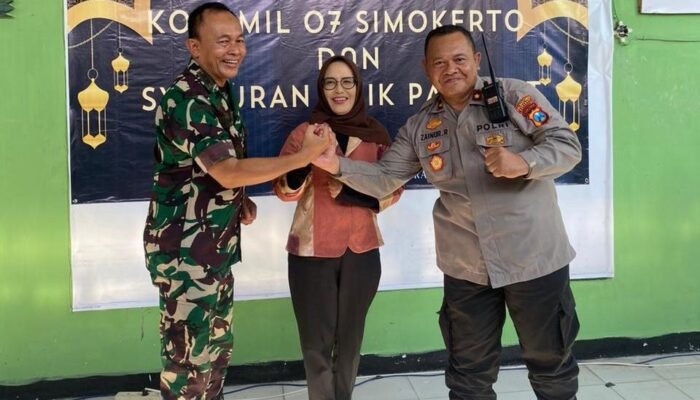 Halalbihalal Tiga Pilar Simokerto di Tasyakuran Kenaikan Pangkat Danramil 07