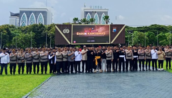 Perkuat Sinergi dan Masyarakat Jogo Jatim, Polda Jatim Gelar Apel Sabuk Kamtibmas