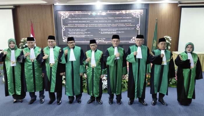 Perkuat Layanan Hukum, PTA Jakarta Lantik 3 Hakim Tinggi dan Ketua PA se Jakarta