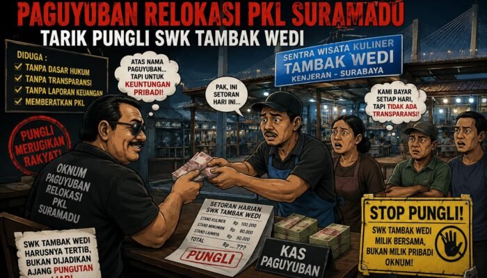 Pungli SWK Tambak Wedi Diduga Perintah Ketua Paguyuban Relokasi PKL Suramadu
