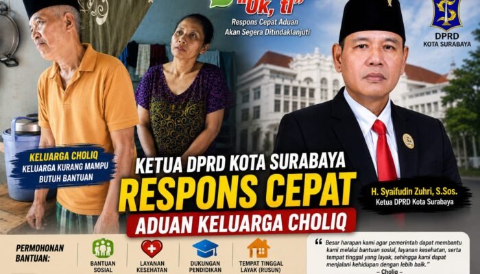 Ketua DPRD Kota Surabaya Respon Aduan Pasutri Lumpuh Selama 30 Tahun