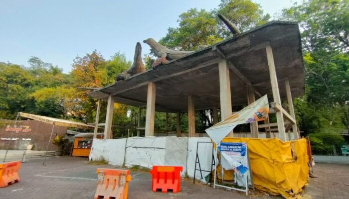 Sejak 2024 Proyek Pintu Masuk Night Zoo Kebun Binatang Surabaya Mangkrak