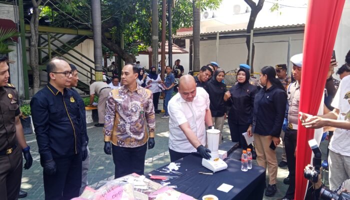 Polrestabes Surabaya Musnahkan Barang Bukti 469 Kasus Narkotika