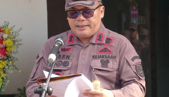 Tumpal Eben Ezer Pimpin Upacara Hari Lahir Kejaksaan ke-81 di Kejari Kabupaten Sukabumi